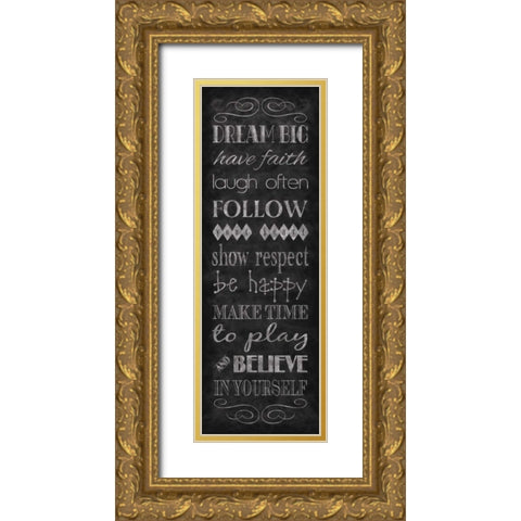 Rules for Life II Gold Ornate Wood Framed Art Print with Double Matting by Harbick, N