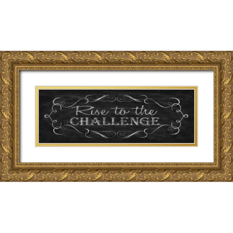 Rise to the Challenge Gold Ornate Wood Framed Art Print with Double Matting by Harbick, N