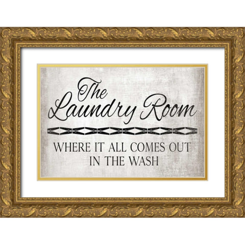 All Comes Out Gold Ornate Wood Framed Art Print with Double Matting by Harbick, N