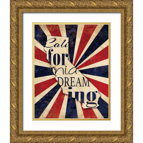 California Dreaming I Gold Ornate Wood Framed Art Print with Double Matting by Harbick, N