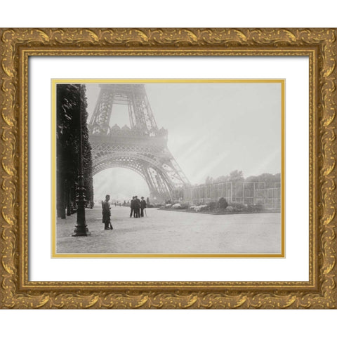 Vintage Paris III Gold Ornate Wood Framed Art Print with Double Matting by Harbick, N.