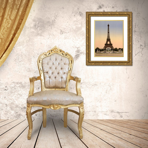 Vintage Paris IX Gold Ornate Wood Framed Art Print with Double Matting by Harbick, N.
