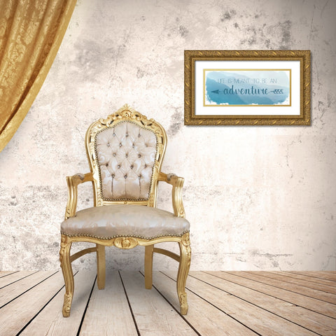 Adventure Gold Ornate Wood Framed Art Print with Double Matting by Harbick, N.