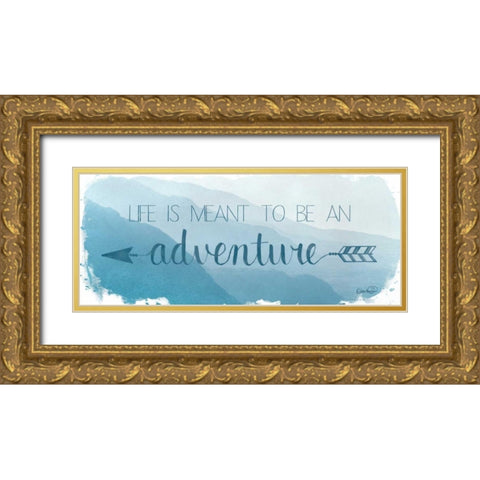 Adventure Gold Ornate Wood Framed Art Print with Double Matting by Harbick, N.