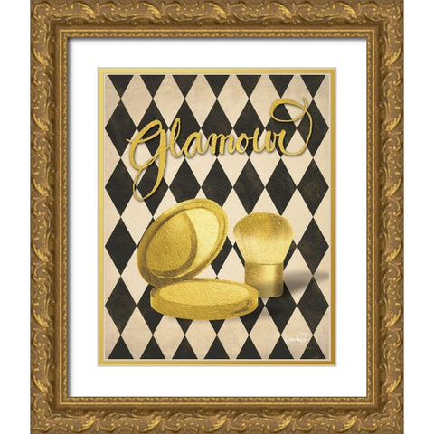 Glamour Compact Gold Ornate Wood Framed Art Print with Double Matting by Harbick, N.