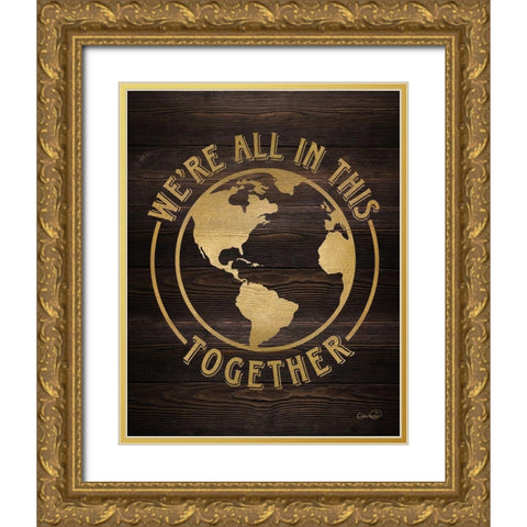 All Together Gold Ornate Wood Framed Art Print with Double Matting by Harbick, N.