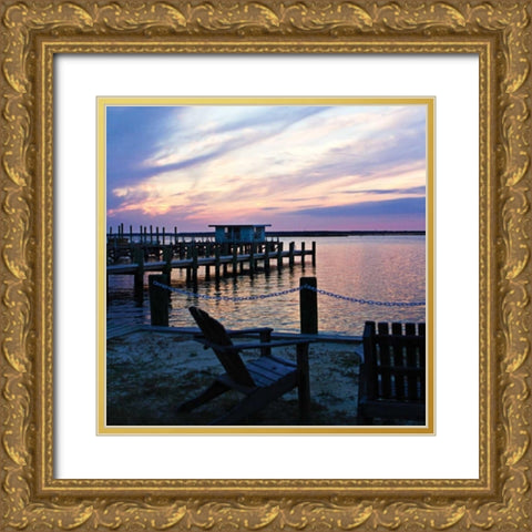 Dockside Park II Gold Ornate Wood Framed Art Print with Double Matting by Hausenflock, Alan
