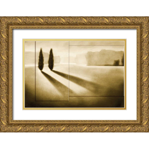 Cyprus Eclipse I Gold Ornate Wood Framed Art Print with Double Matting by Collins, Brent