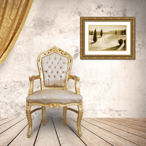 Cyprus Eclipse II Gold Ornate Wood Framed Art Print with Double Matting by Collins, Brent