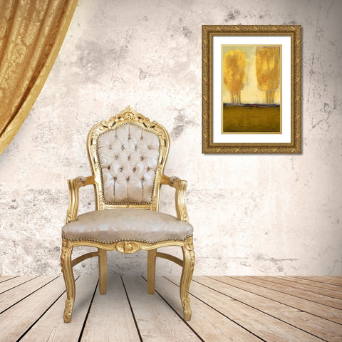 Shades of Gold II Gold Ornate Wood Framed Art Print with Double Matting by Costa, Antonio