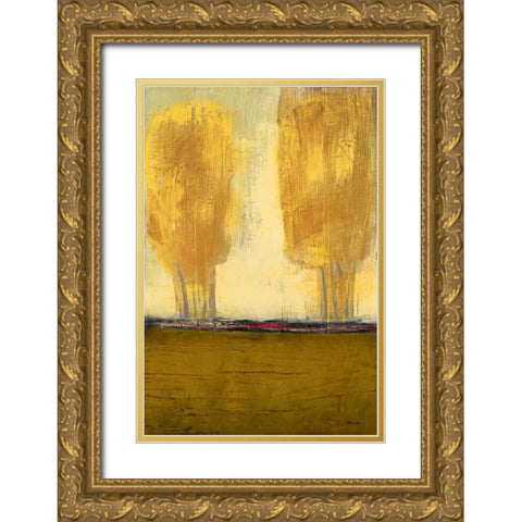 Shades of Gold II Gold Ornate Wood Framed Art Print with Double Matting by Costa, Antonio