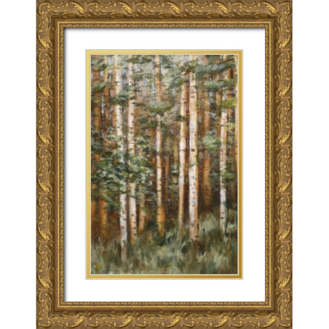 Aspen Beauty II Gold Ornate Wood Framed Art Print with Double Matting by Lee, Scott