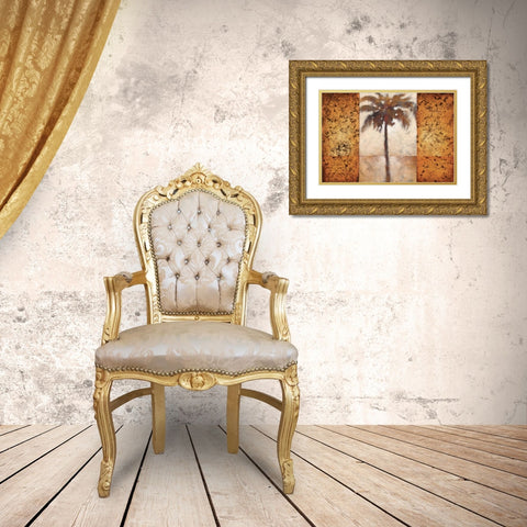 Sunset Palms I Gold Ornate Wood Framed Art Print with Double Matting by Lee, Scott