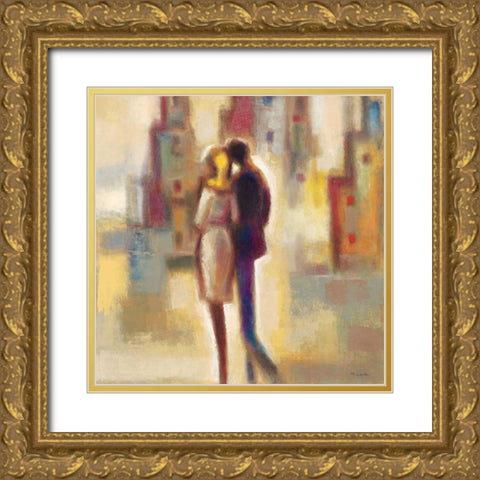 Metropolis I Gold Ornate Wood Framed Art Print with Double Matting by Lentz, Michael