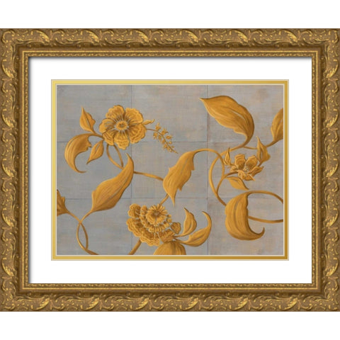 Topaz II Gold Ornate Wood Framed Art Print with Double Matting by Mathews, Jennifer