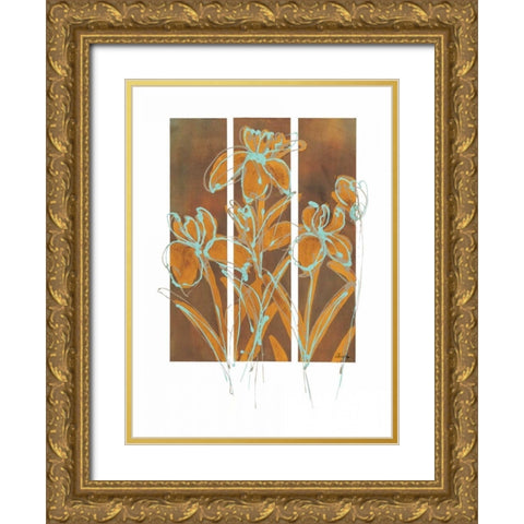 Flourish I Gold Ornate Wood Framed Art Print with Double Matting by Wynn, Alexis