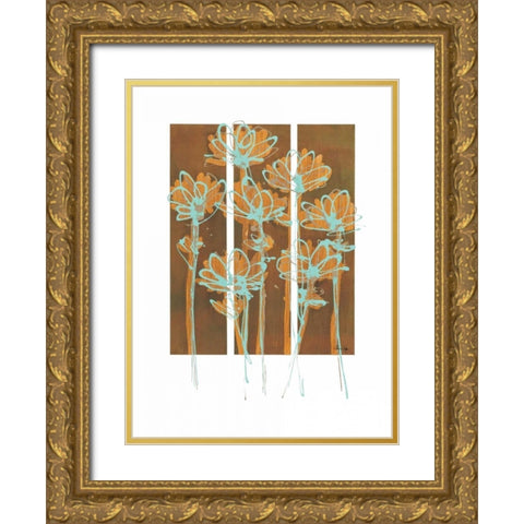 Flourish II Gold Ornate Wood Framed Art Print with Double Matting by Wynn, Alexis
