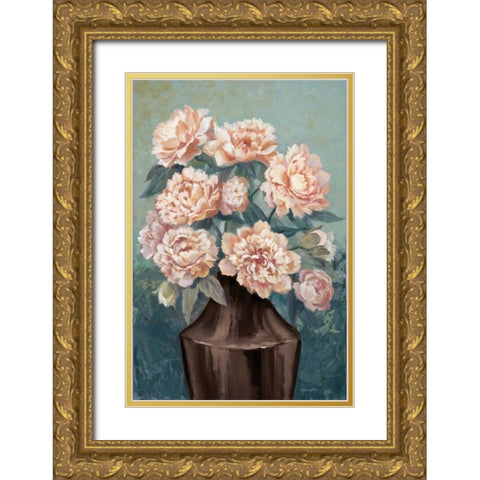 Magnolia Mist Gold Ornate Wood Framed Art Print with Double Matting by Jeffrey, Jillian