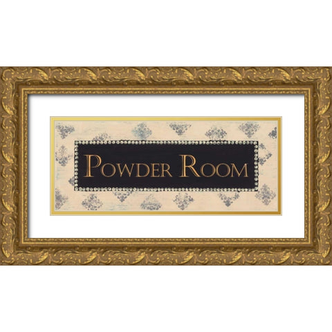 French White I Gold Ornate Wood Framed Art Print with Double Matting by Jeffrey, Jillian