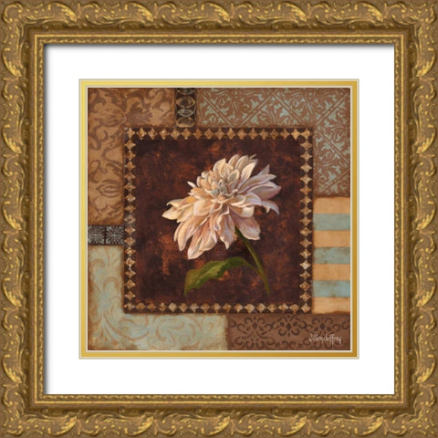 Dahlia II Gold Ornate Wood Framed Art Print with Double Matting by Jeffrey, Jillian