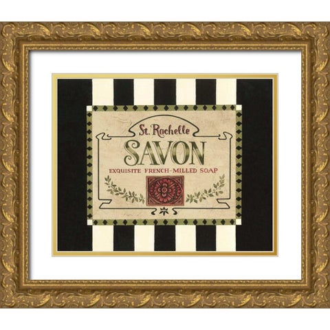 Soap Label Gold Ornate Wood Framed Art Print with Double Matting by Jeffrey, Jillian