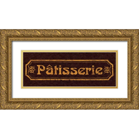 Patisserie Gold Ornate Wood Framed Art Print with Double Matting by Jones, Catherine