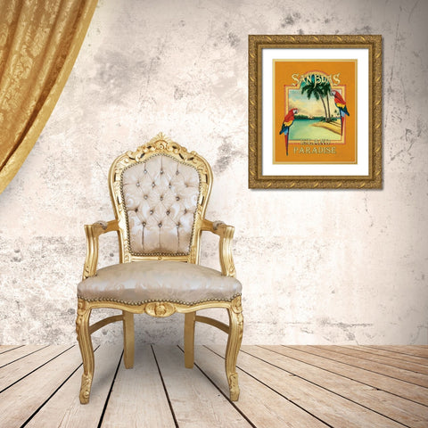 San Blas Gold Ornate Wood Framed Art Print with Double Matting by Jones, Catherine