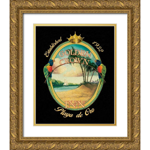 Golden Crown Inn Gold Ornate Wood Framed Art Print with Double Matting by Jones, Catherine