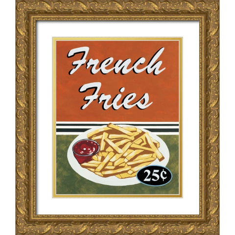 French Fries Gold Ornate Wood Framed Art Print with Double Matting by Jones, Catherine