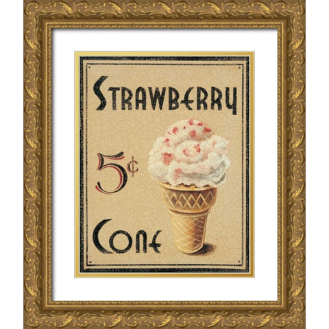 Malt Shop I Gold Ornate Wood Framed Art Print with Double Matting by Jones, Catherine