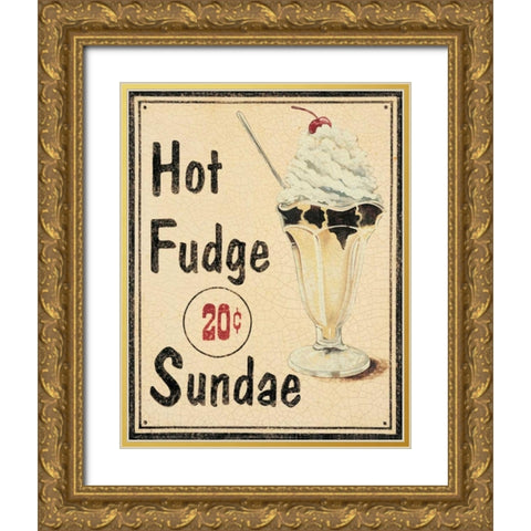 Malt Shop II Gold Ornate Wood Framed Art Print with Double Matting by Jones, Catherine