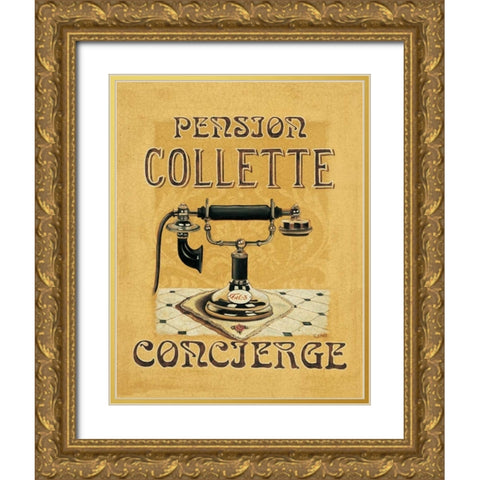 Hold All Calls III Gold Ornate Wood Framed Art Print with Double Matting by Jones, Catherine