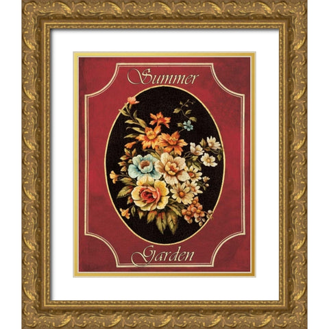 Summer Garden Gold Ornate Wood Framed Art Print with Double Matting by Jones, Catherine