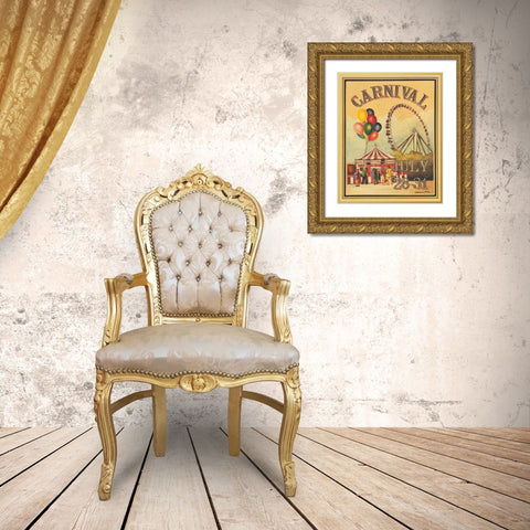 Carnival Gold Ornate Wood Framed Art Print with Double Matting by Jones, Catherine