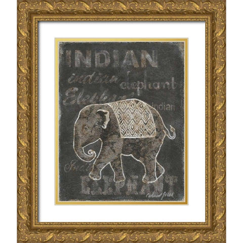 Indian Gold Ornate Wood Framed Art Print with Double Matting by Jones, Catherine