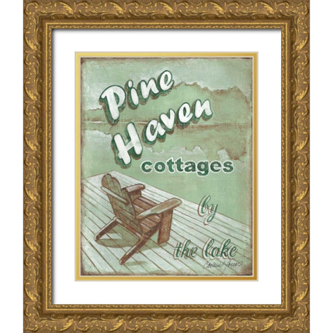 Pine Haven Gold Ornate Wood Framed Art Print with Double Matting by Jones, Catherine