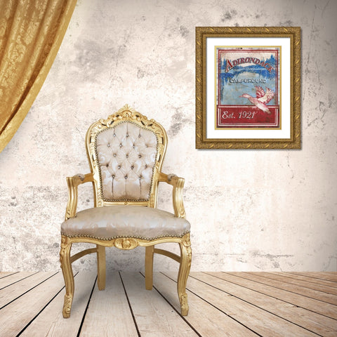 Adirondack Camp Gold Ornate Wood Framed Art Print with Double Matting by Jones, Catherine