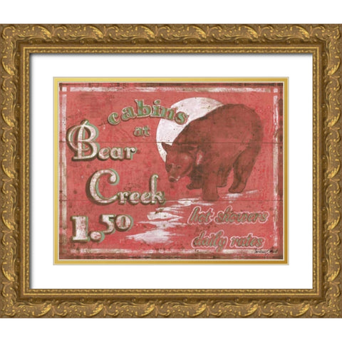 Bear Creek Gold Ornate Wood Framed Art Print with Double Matting by Jones, Catherine