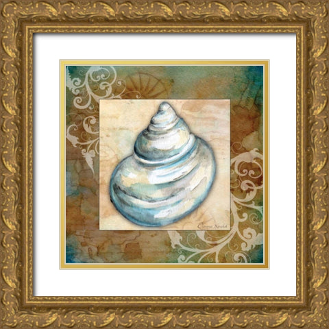 Nautical III Gold Ornate Wood Framed Art Print with Double Matting by Knold, Donna