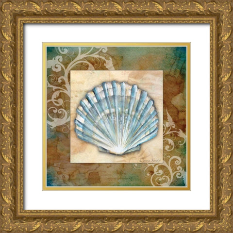 Nautical IV Gold Ornate Wood Framed Art Print with Double Matting by Knold, Donna