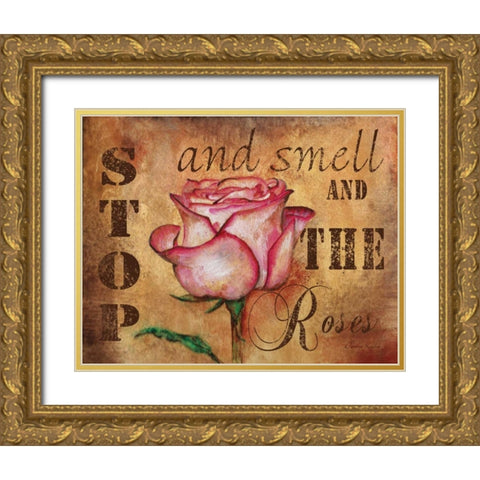 Plant a Garden IV Gold Ornate Wood Framed Art Print with Double Matting by Knold, Donna