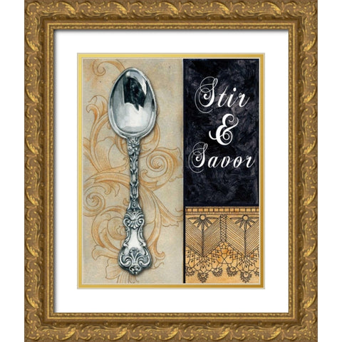 Classic Kitchen I Gold Ornate Wood Framed Art Print with Double Matting by Knold, Donna