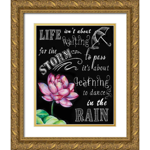 Chalkboard Inspriations IV Gold Ornate Wood Framed Art Print with Double Matting by Knold, Donna