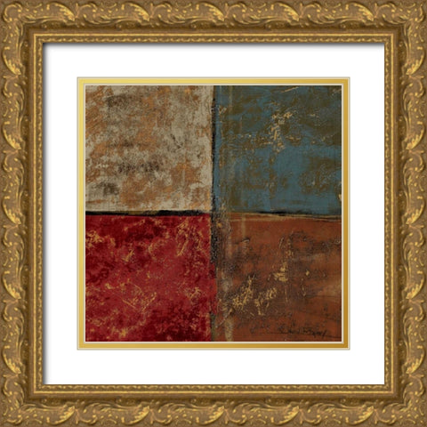 Building Blocks I Gold Ornate Wood Framed Art Print with Double Matting by Kime, John