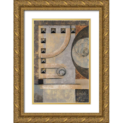 Connect the Dots I Gold Ornate Wood Framed Art Print with Double Matting by Kime, John