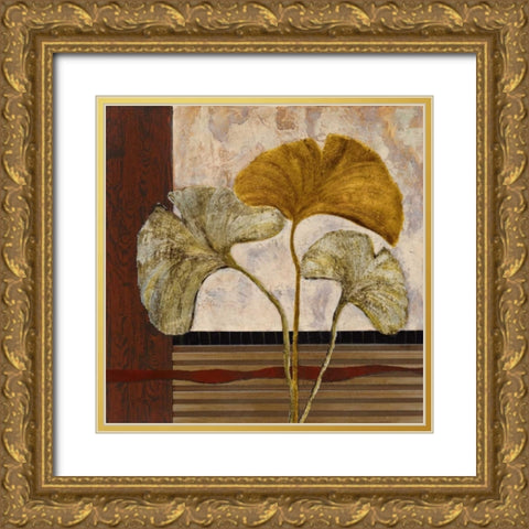 Urban Ginkgo I Gold Ornate Wood Framed Art Print with Double Matting by Kime, John