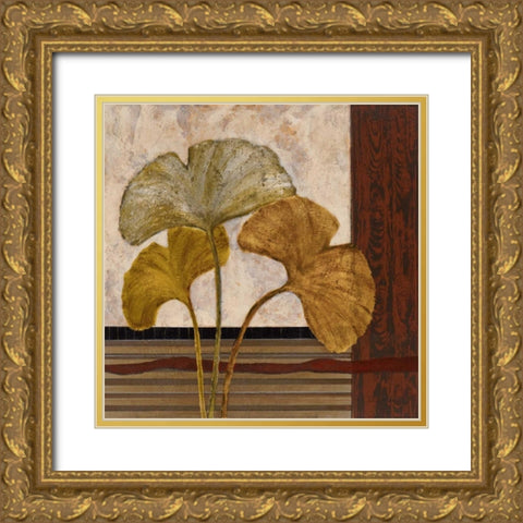 Urban Ginkgo II Gold Ornate Wood Framed Art Print with Double Matting by Kime, John