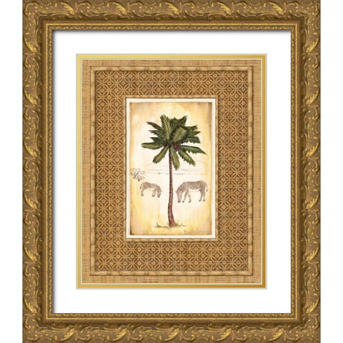 South Palm III Gold Ornate Wood Framed Art Print with Double Matting by Laliberte, Andrea
