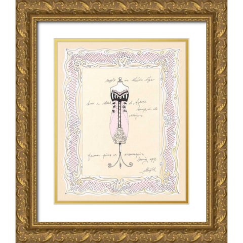 Dress Form II Gold Ornate Wood Framed Art Print with Double Matting by Leal, Steve