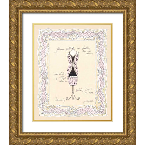 Dress Form III Gold Ornate Wood Framed Art Print with Double Matting by Leal, Steve